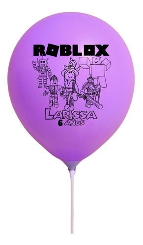 Bexigas - Balões Roblox Menina Com Nome E Idade 30uni
